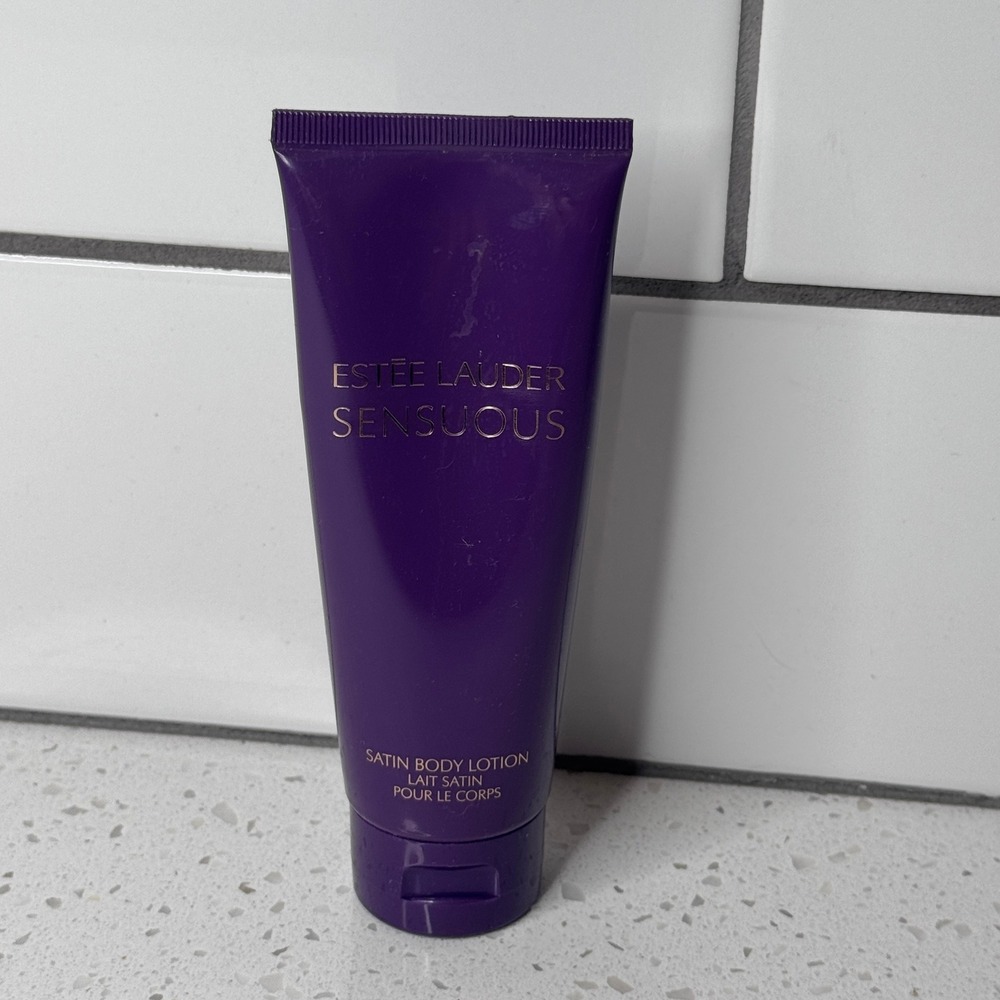 Estee Lauder Sensuous Satin Body Lotion 3.4oz 100ml Purple Squeeze Tube New